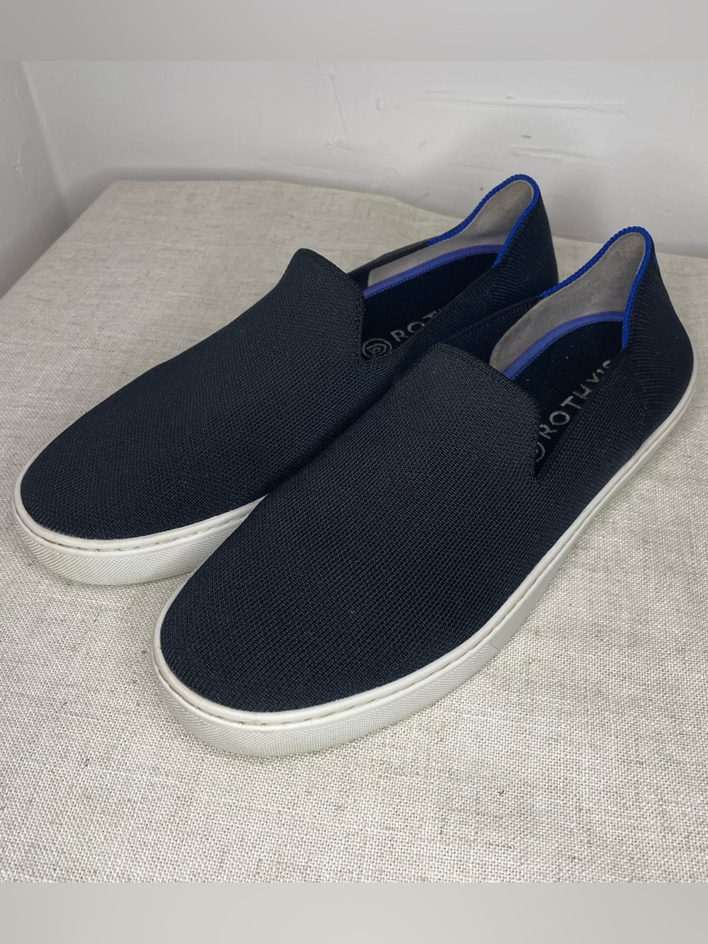 Rothy’s The Original Slip On Sneaker in Black Solid